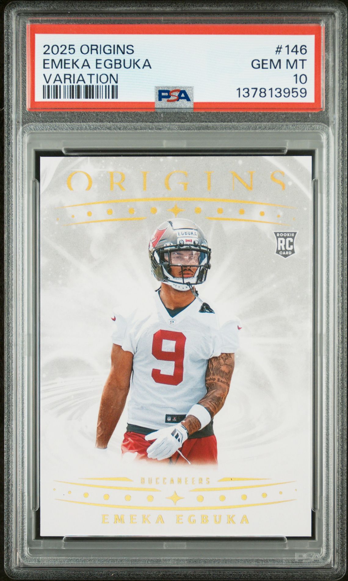 2025 Panini Origins Emeka Egbuka #146 (Variation) Gem Mt 10 front
