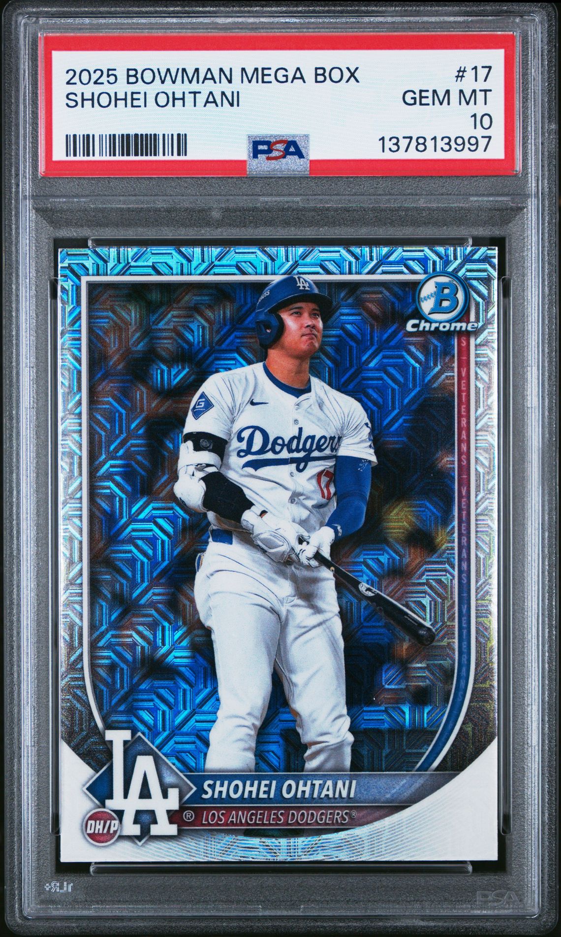 2025 Bowman Mega Box Chrome Shohei Ohtani #17 Gem Mt 10 front