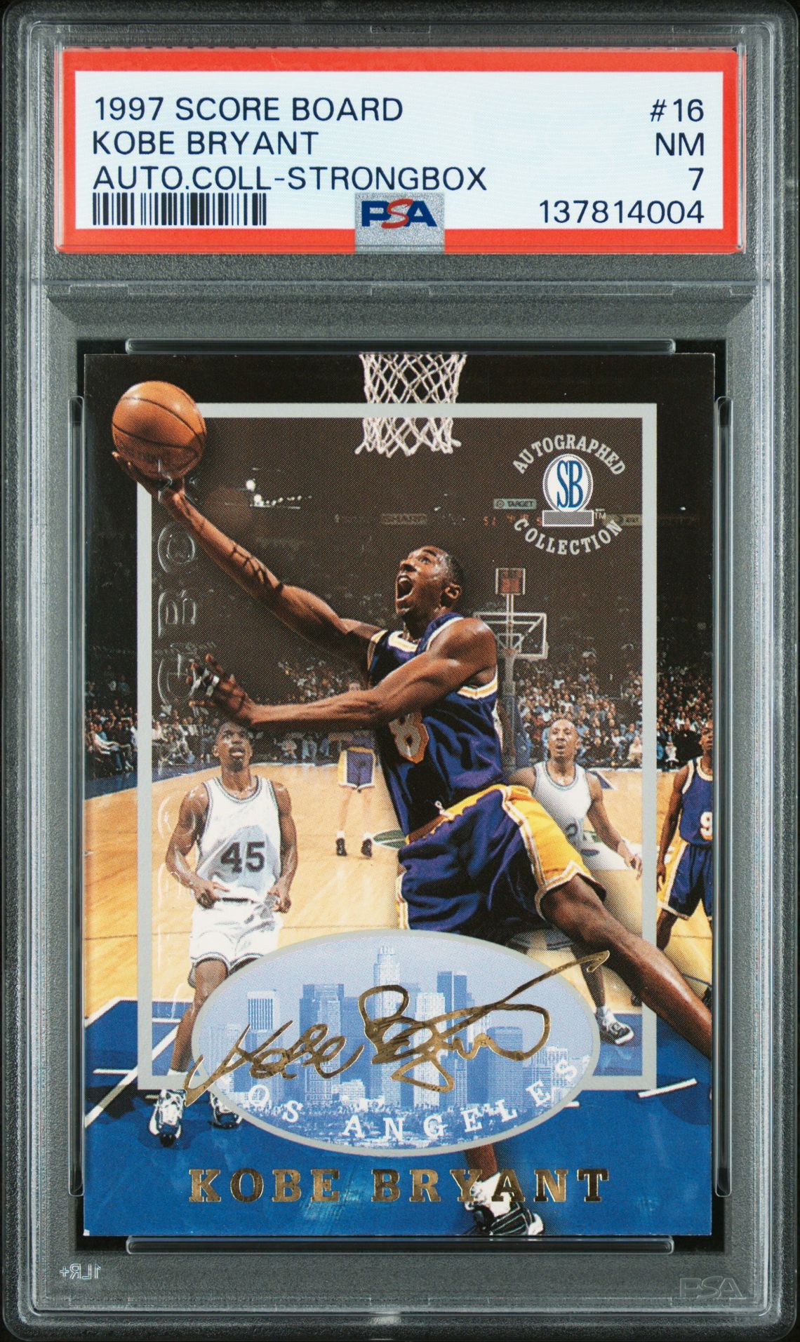 1997 Score Board Autographed Collection Kobe Bryant #16 (Auto.coll-Strongbox) Nm 7 front