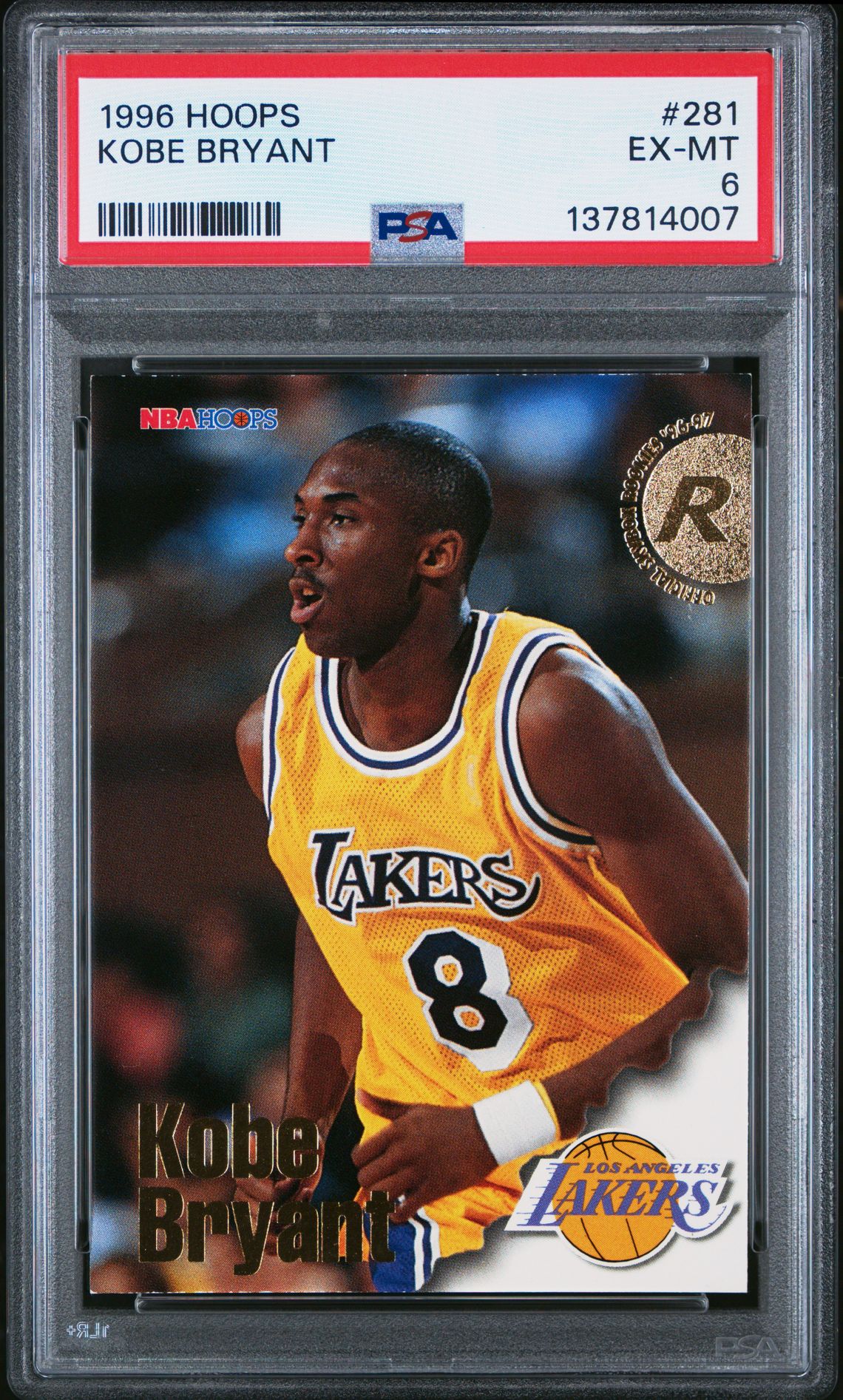 1996 Hoops Kobe Bryant #281 Ex-Mt 6 front