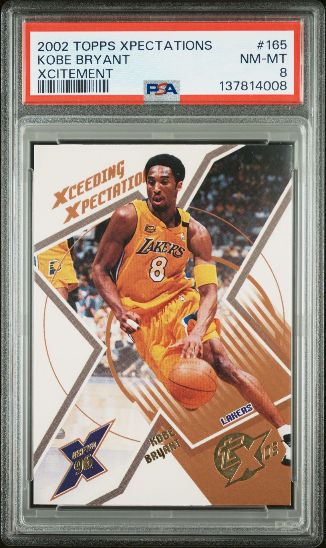 2002 Topps Xpectations Kobe Bryant #165 (Xcitement) Nm-Mt 8 front