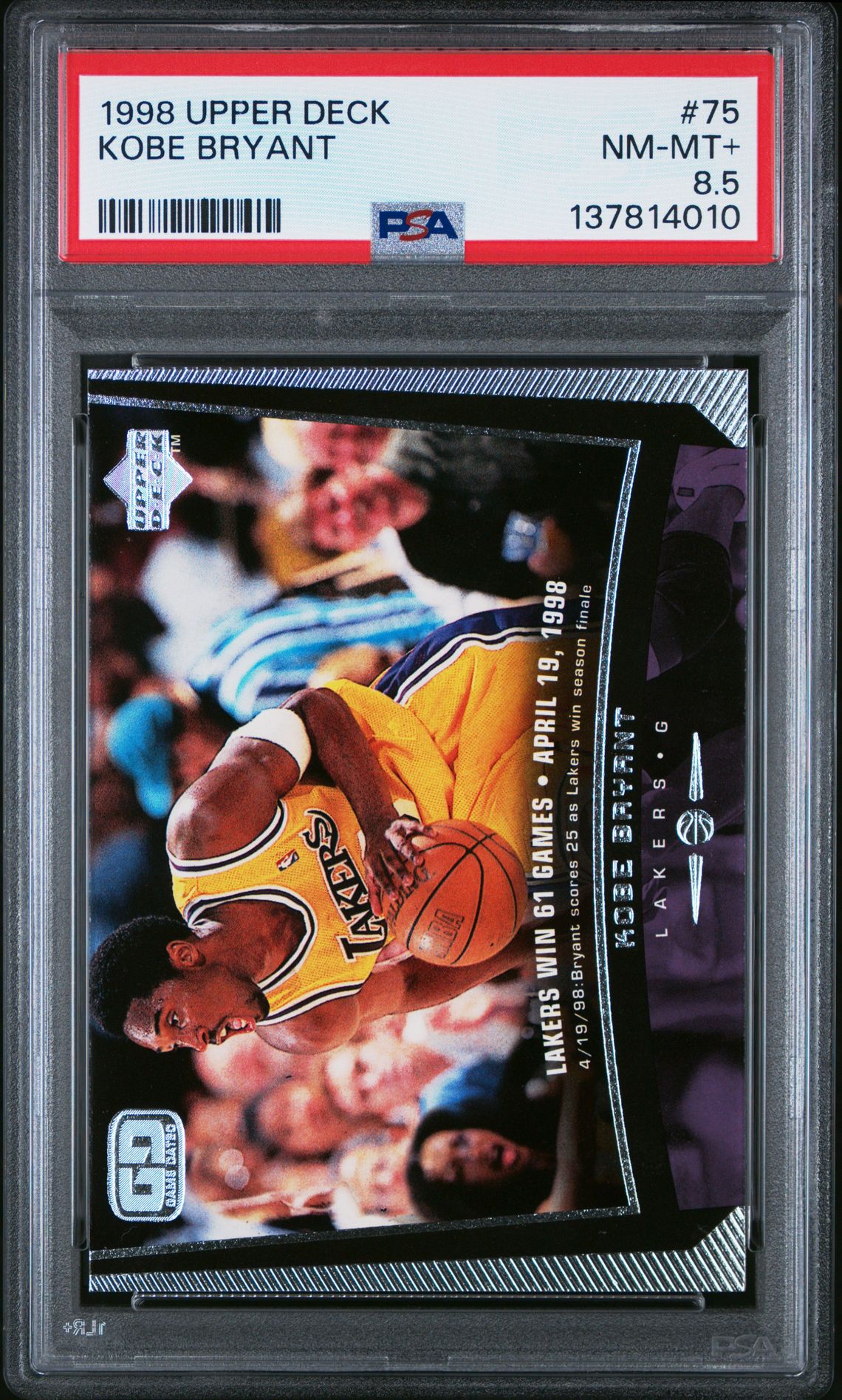 1998 Upper Deck Kobe Bryant #75 Nm-Mt+ 8.5 front