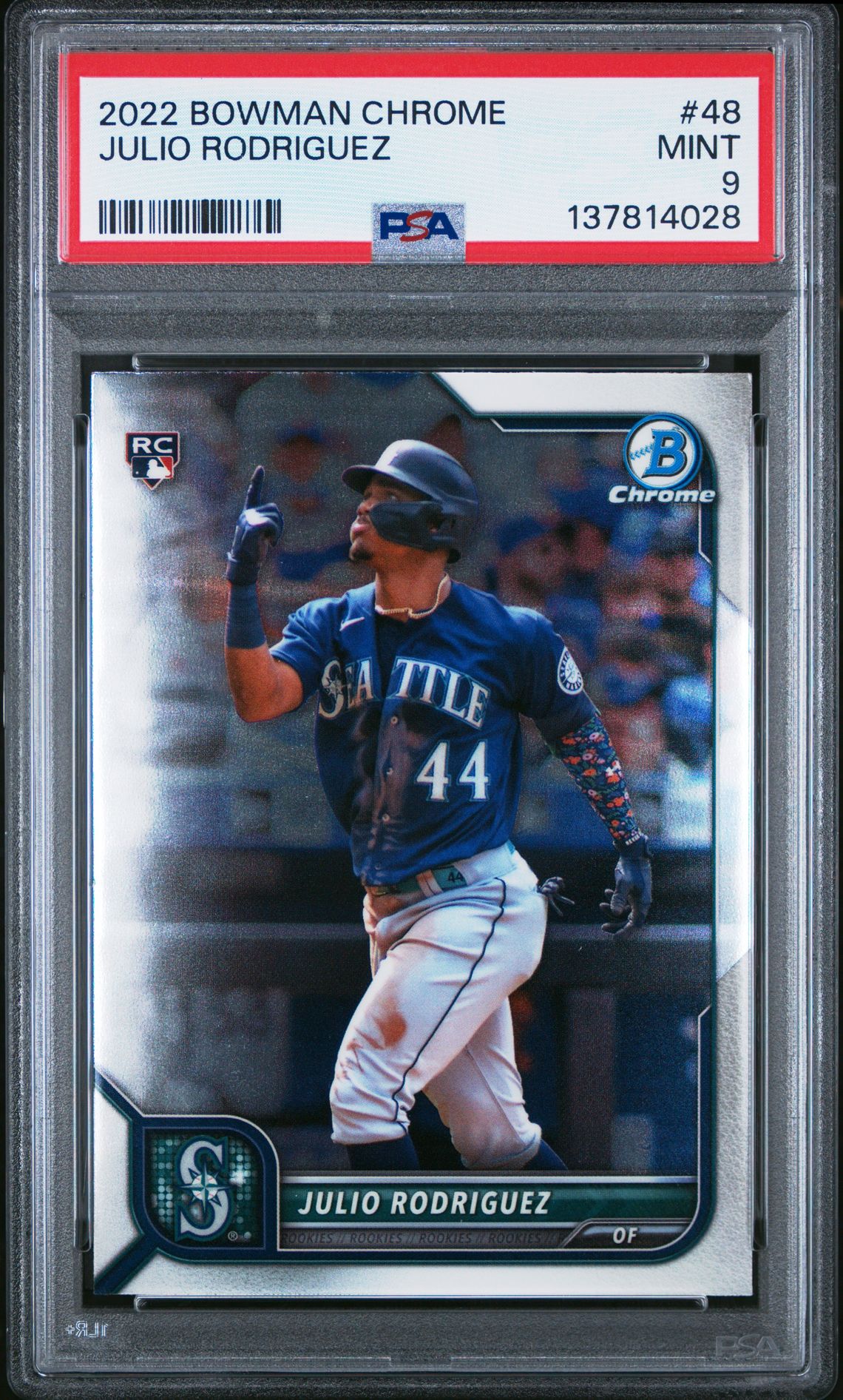 2022 Bowman Chrome Julio Rodriguez #48 Mint 9 front