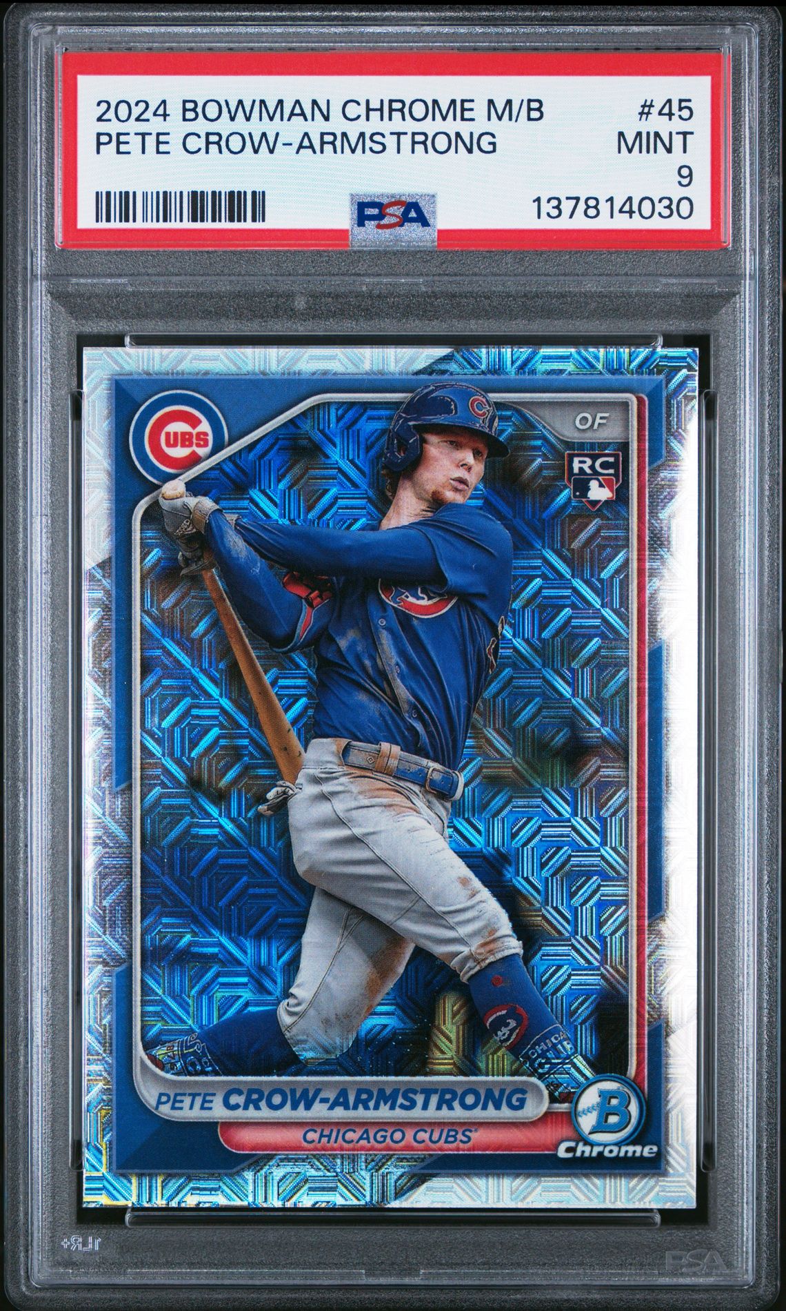 2024 Bowman Chrome Mega Box Pete Crow-Armstrong #45 Mint 9 front