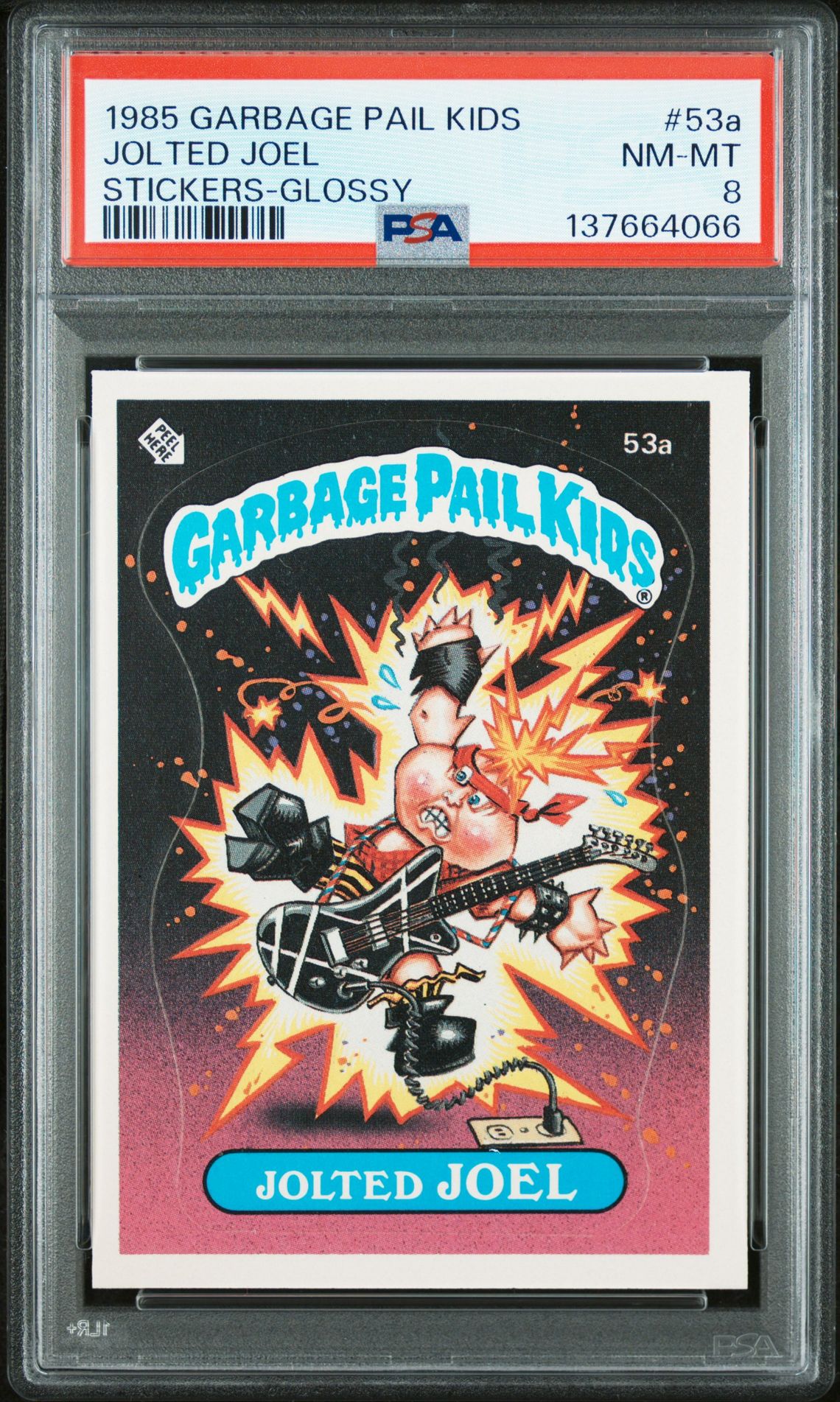 1985 Topps Garbage Pail Kids #53A Jolted Joel front