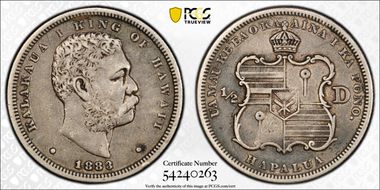 1883 50C Hawaii XF40