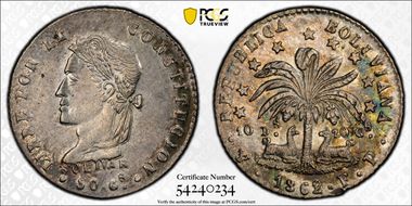 1862-PTS FP Sol KM-134.2  Ag AU58