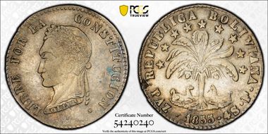 1855-PAZ F 4 Sol KM-130  Ag XF45