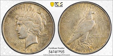 1922 $1 AU55