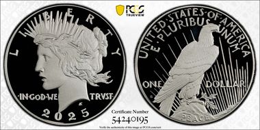 2025-S $1 Peace Dollar PR70DCAM