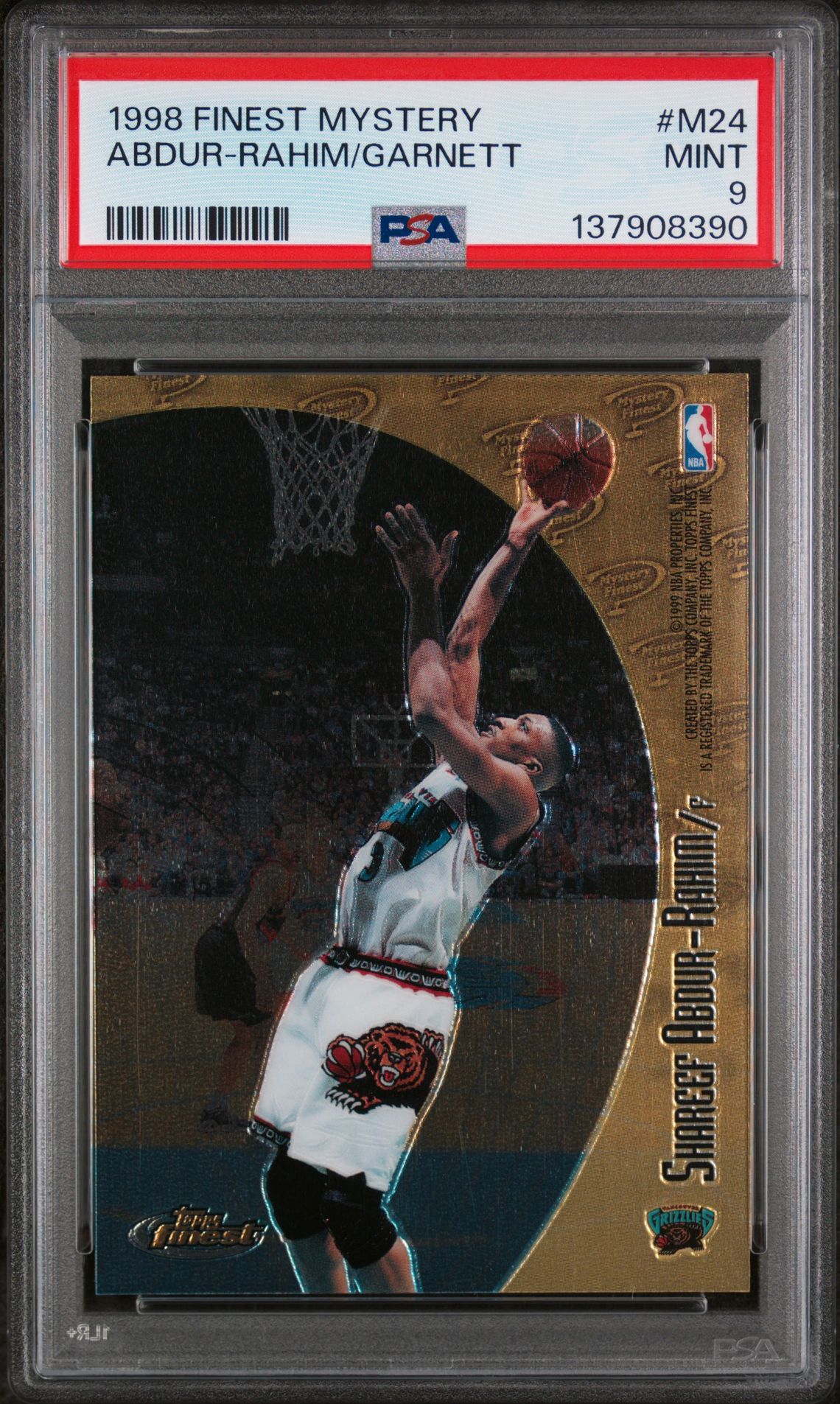 1998 Finest FINEST MYSTERY #M24 Abdur-Rahim/Garnett front