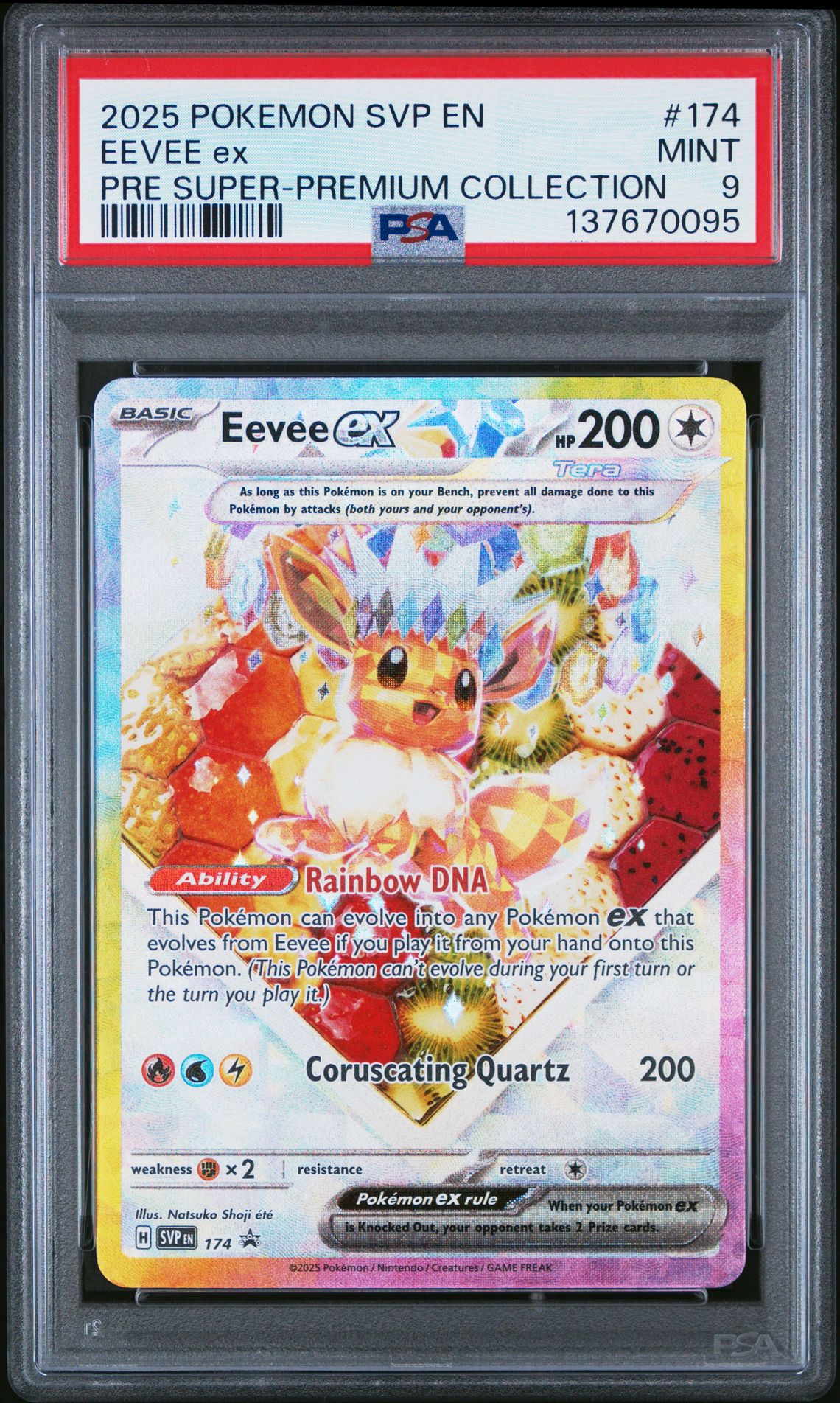 2025 Pokemon Svp En-Sv Black Star Promo Eevee Ex #174 (Pre Super-Premium Collection) Mint 9 front