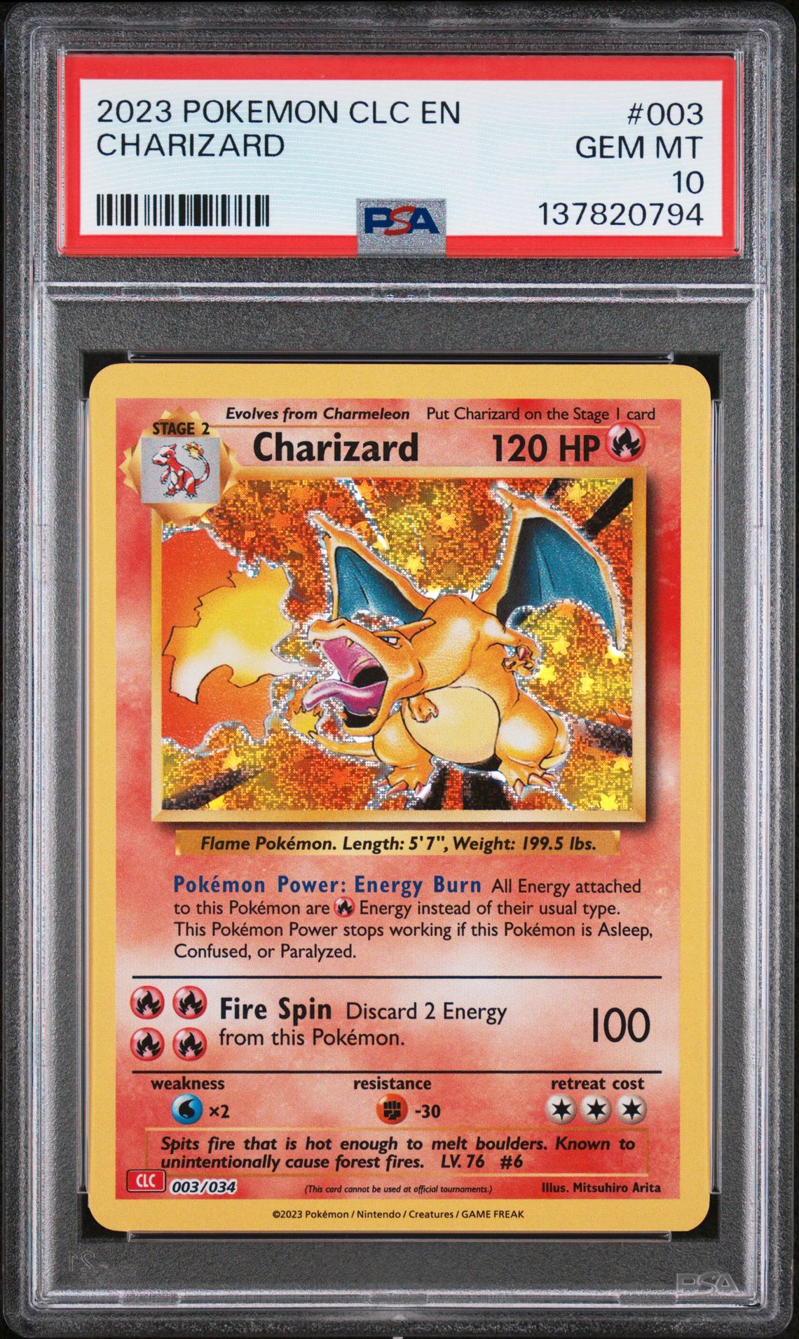 2023 Pokemon POKEMON CLC-TRADING CARD GAME CLASSIC CHARIZARD & HO-OH EX DECK #003 Charizard front