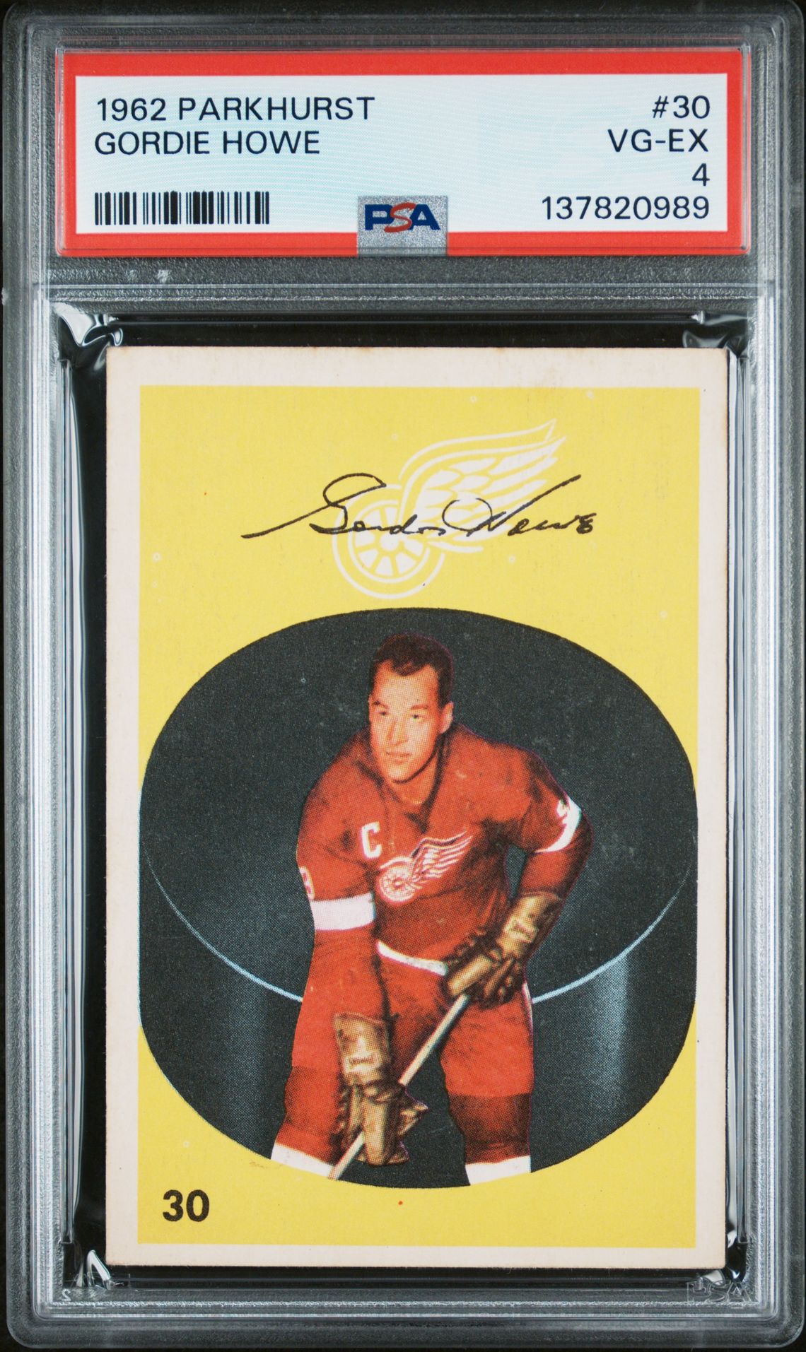 1962 PARKHURST #30 Gordie Howe front