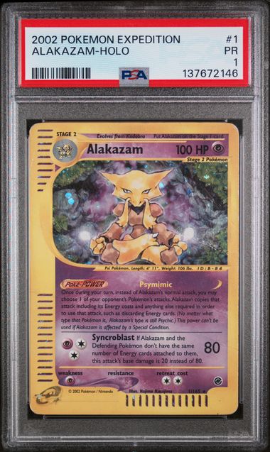 Pokemon Holo Alakazam front