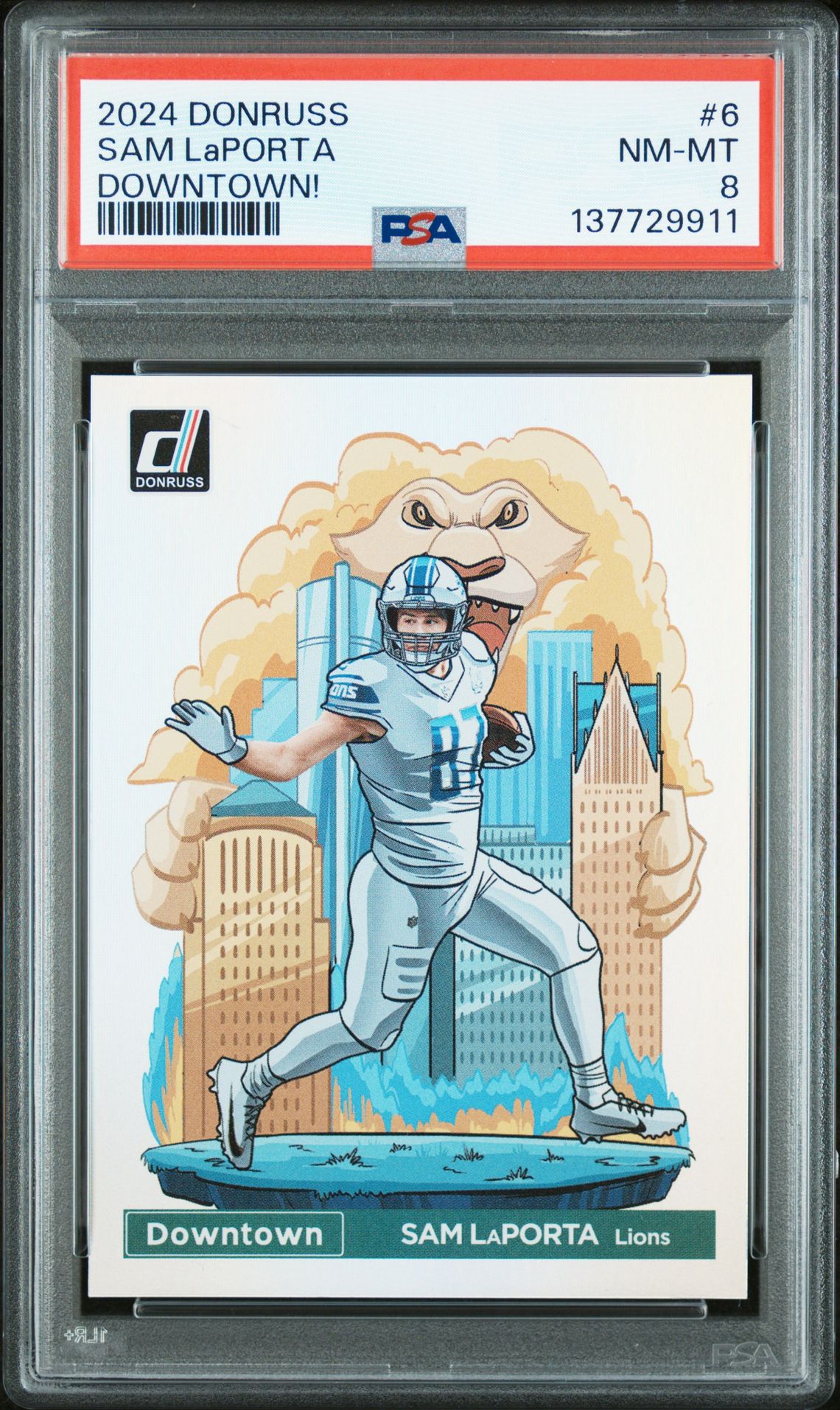 2024 Panini Donruss Downtown! Sam Laporta #6 Nm-Mt 8 front