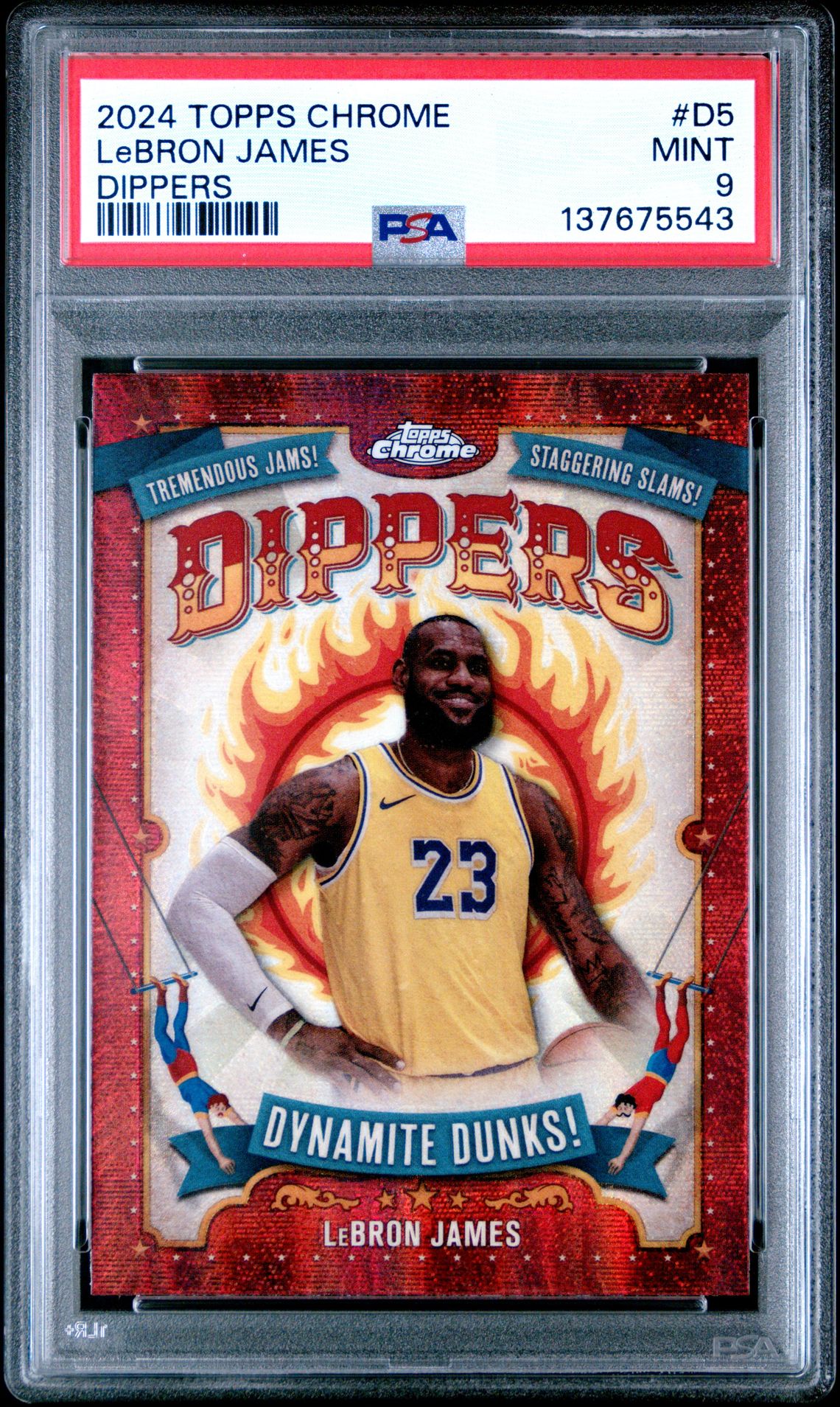 2024 Topps Chrome Dippers Lebron James #D5 Mint 9 front