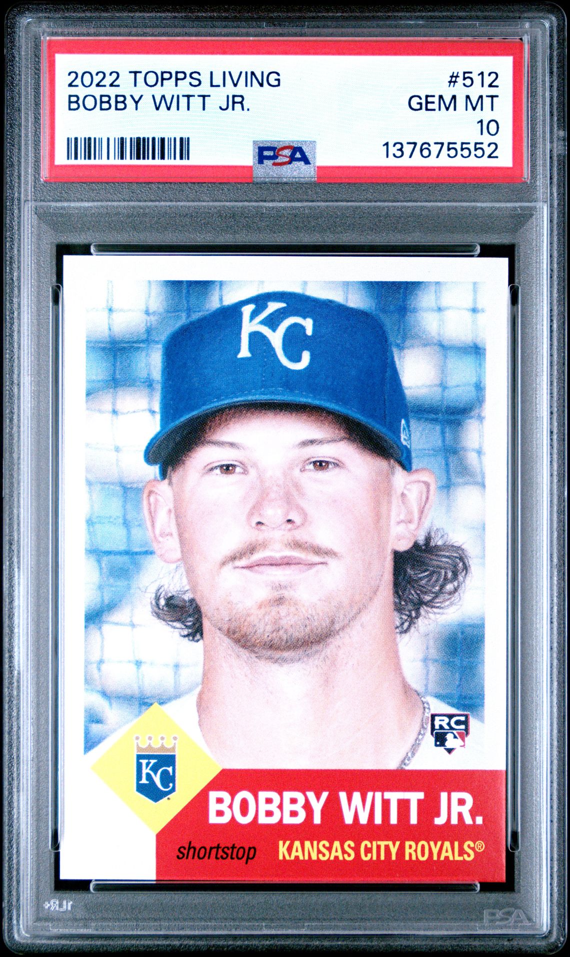 2022 Topps Living Bobby Witt Jr. #512 Gem Mt 10 front