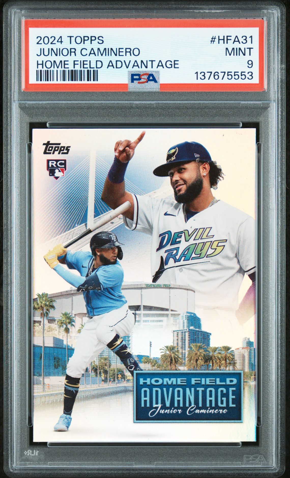2024 Topps Home Field Advantage Junior Caminero #Hfa31 (Update) Mint 9 front