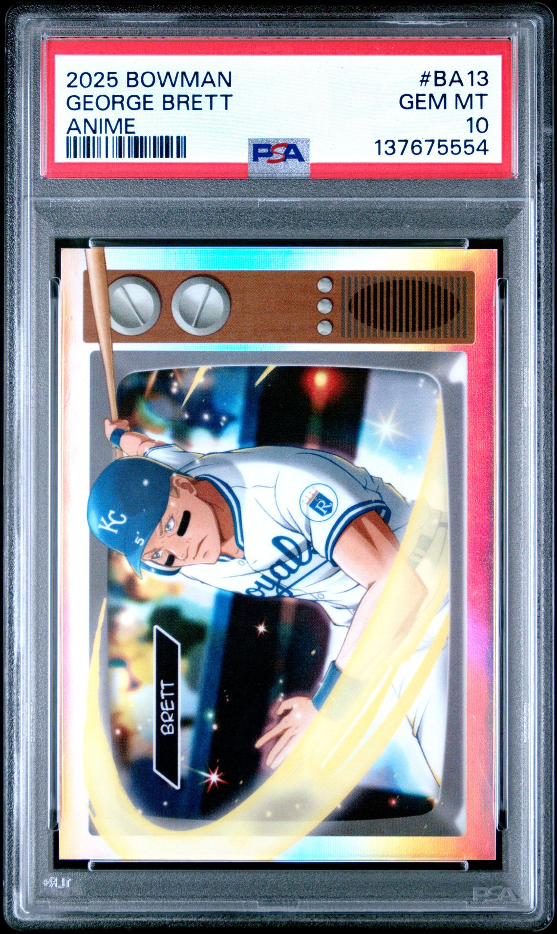 2025 Bowman Anime George Brett #Ba13 Gem Mt 10 front