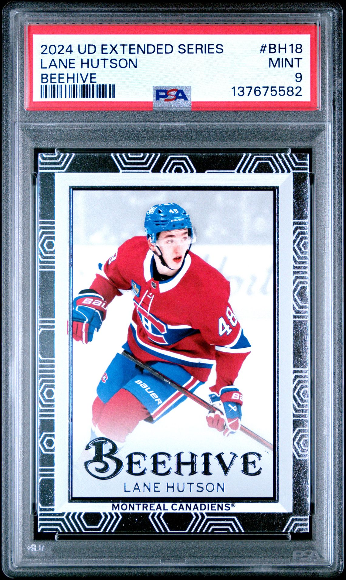 2024 Upper Deck Extended Series Beehive Lane Hutson #Bh18 Mint 9 front