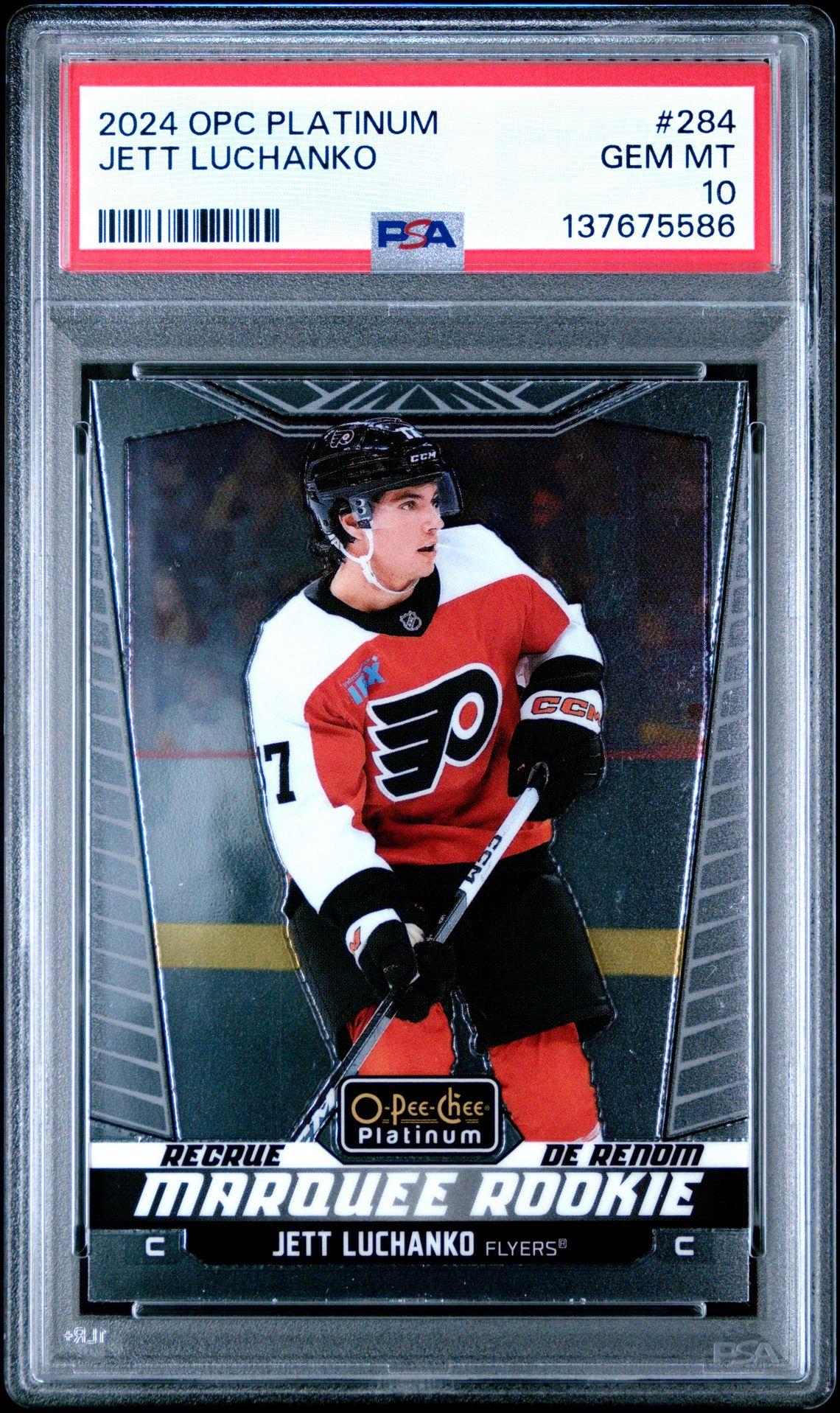 2024 Upper Deck O-Pee-Chee Platinum Jett Luchanko #284 Gem Mt 10 front