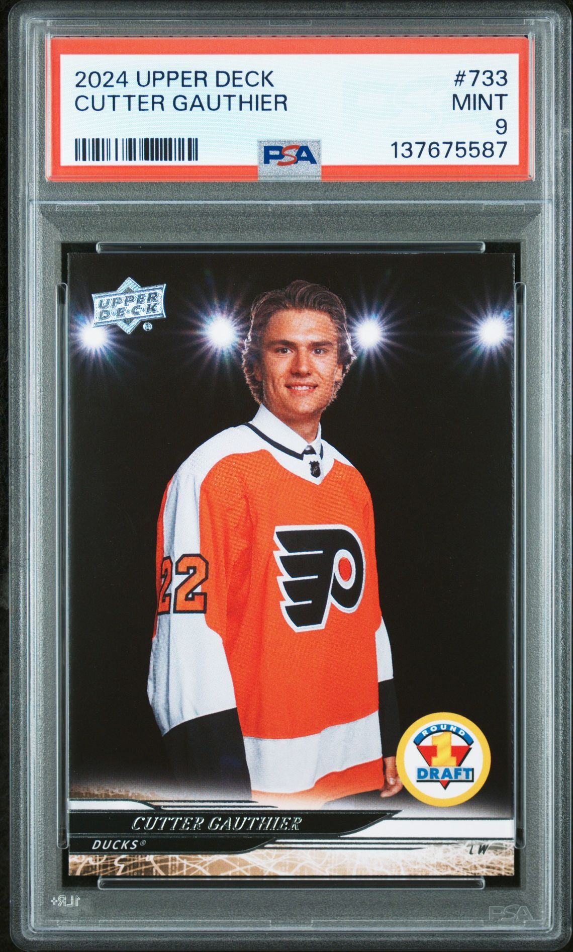 2024 Upper Deck Cutter Gauthier #733 Mint 9 front