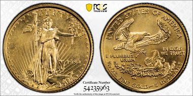 1998 $5 Gold Eagle MS69