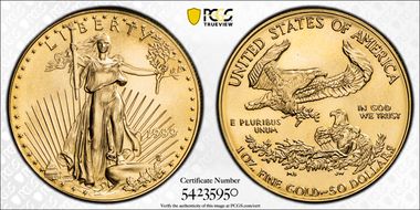 1999 $50 Gold Eagle MS69