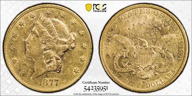 1877-S $20 XF40