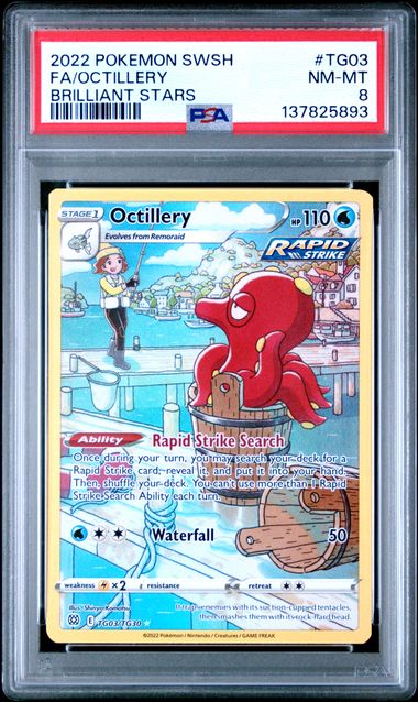 2022 Pokemon POKEMON SWORD & SHIELD BRILLIANT STARS Full Art #TG03 Fa/Octillery front