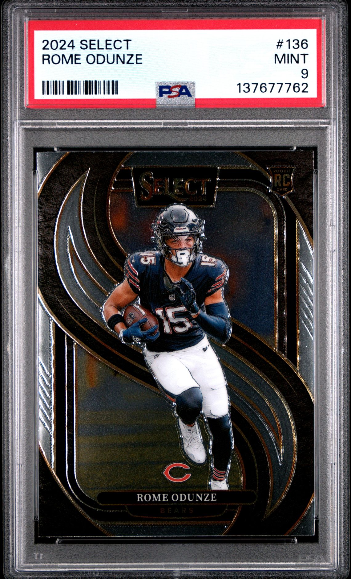 2024 Panini Select Rome Odunze #136 Mint 9 front