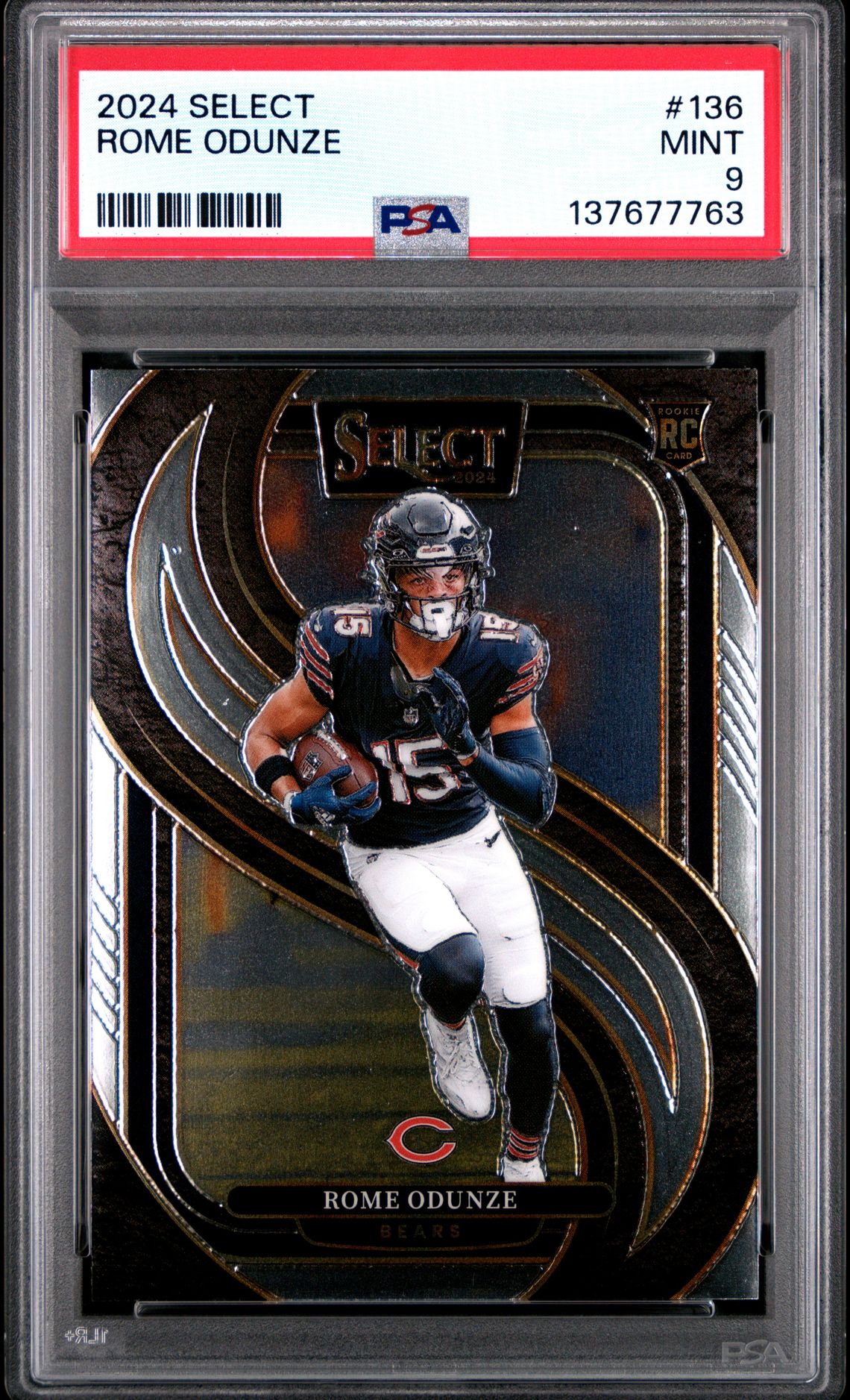 2024 Panini Select Rome Odunze #136 Mint 9 front