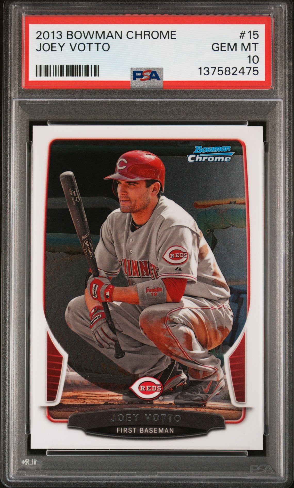 2013 Bowman BOWMAN CHROME #15 Joey Votto front