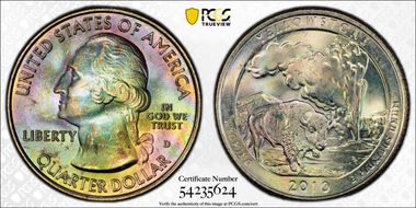 2010-D 25C Yellowstone NP N1