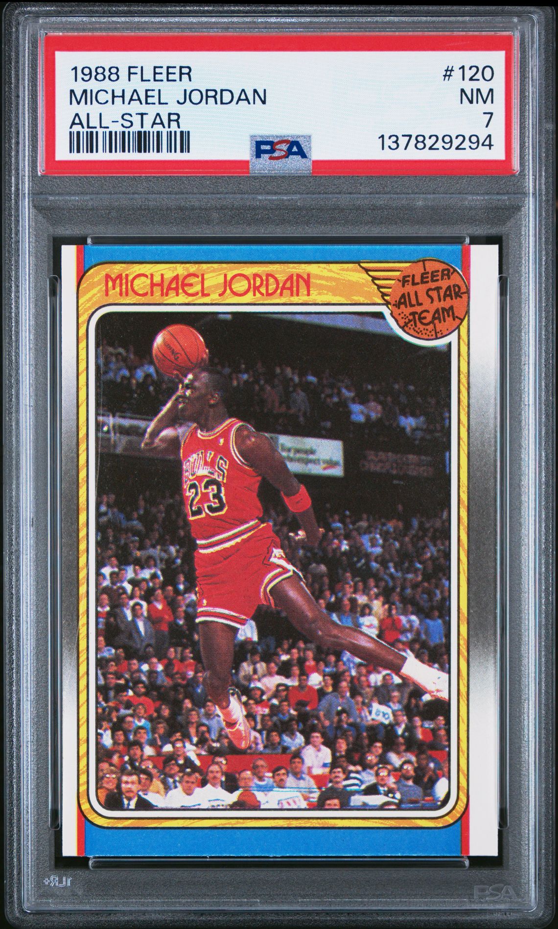 1988 Fleer Michael Jordan #120 (All-Star) Nm 7 front