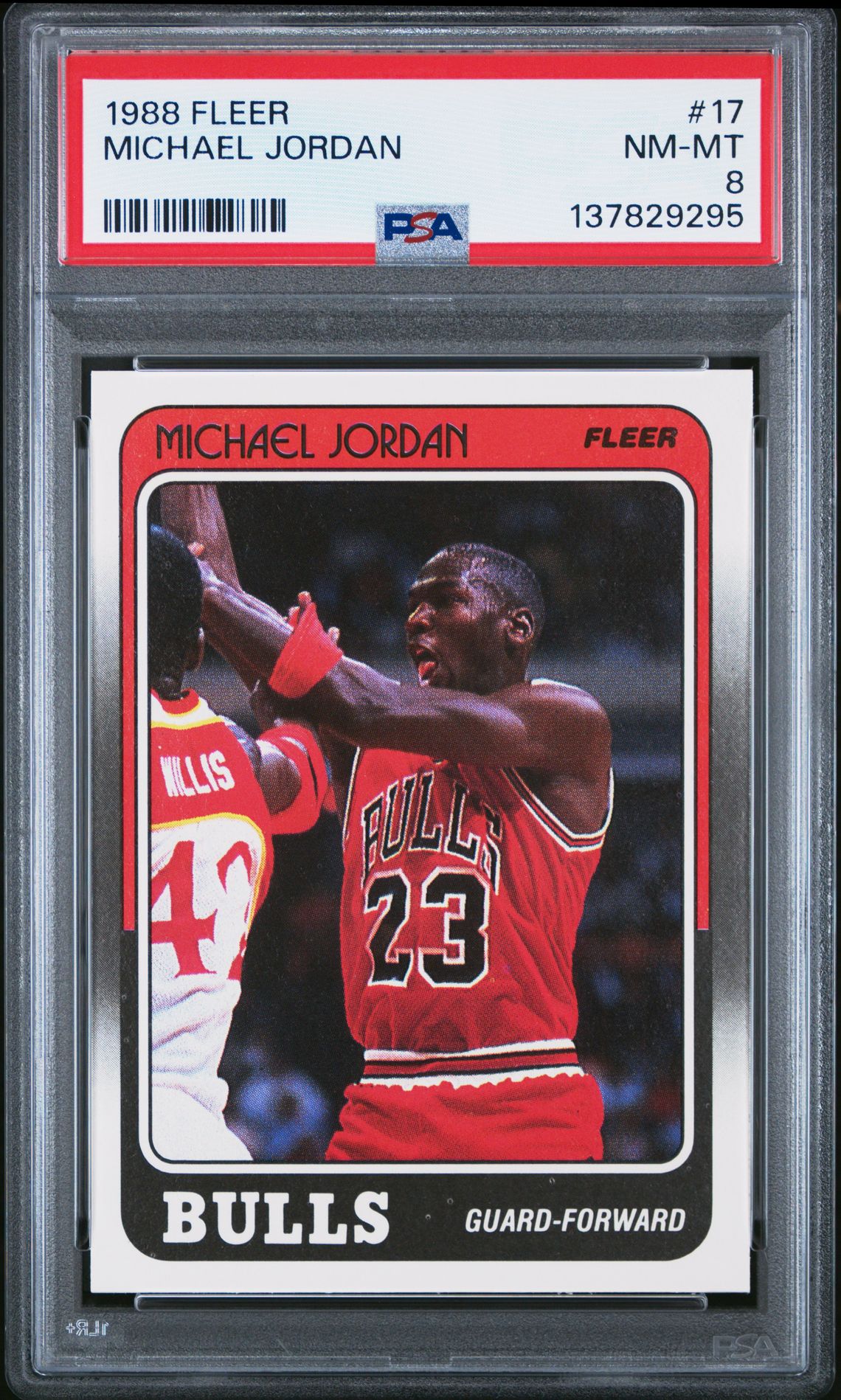 1988 Fleer Michael Jordan #17 Nm-Mt 8 front