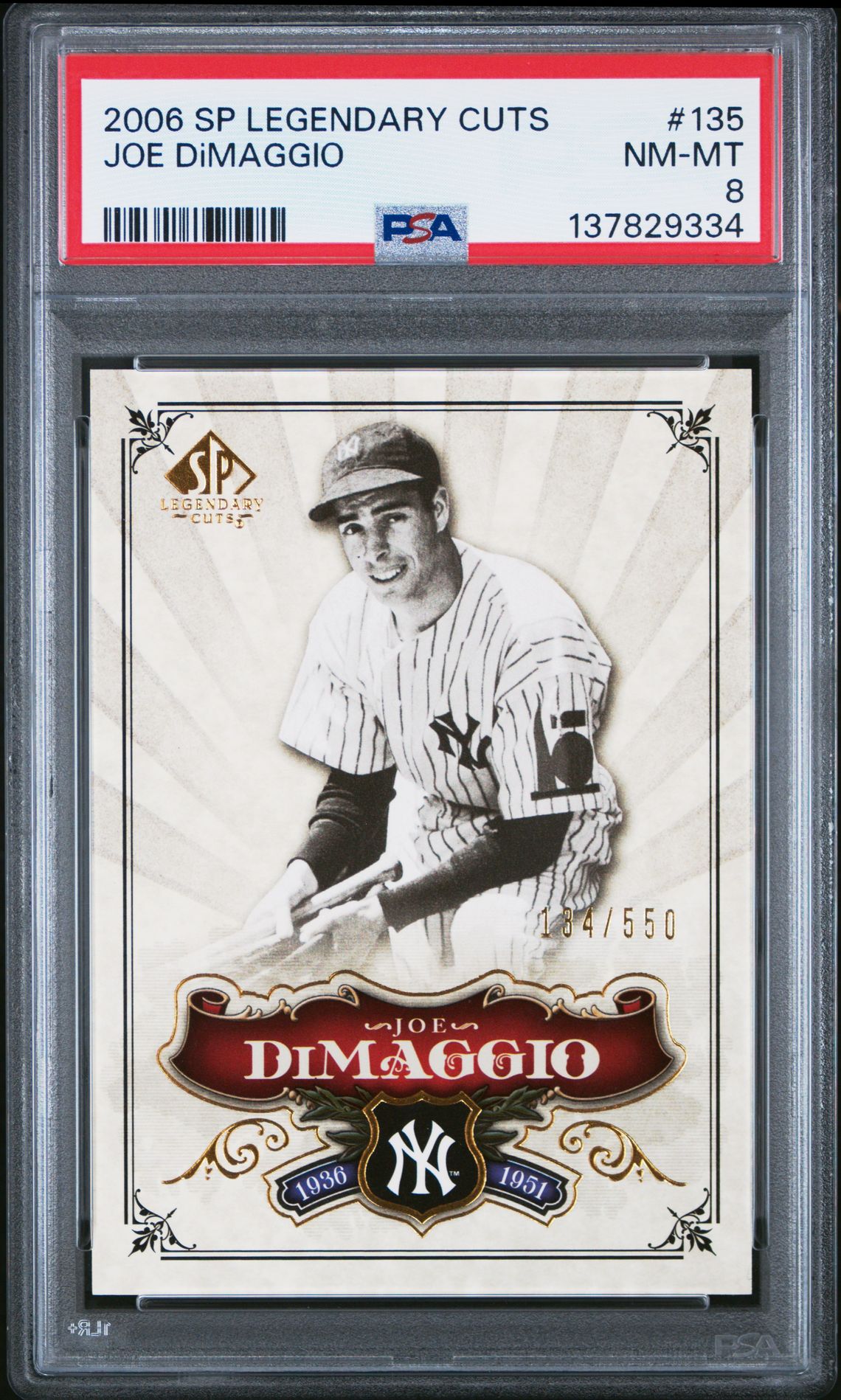 2006 Sp Legendary Cuts Joe Dimaggio #135 Nm-Mt 8 front