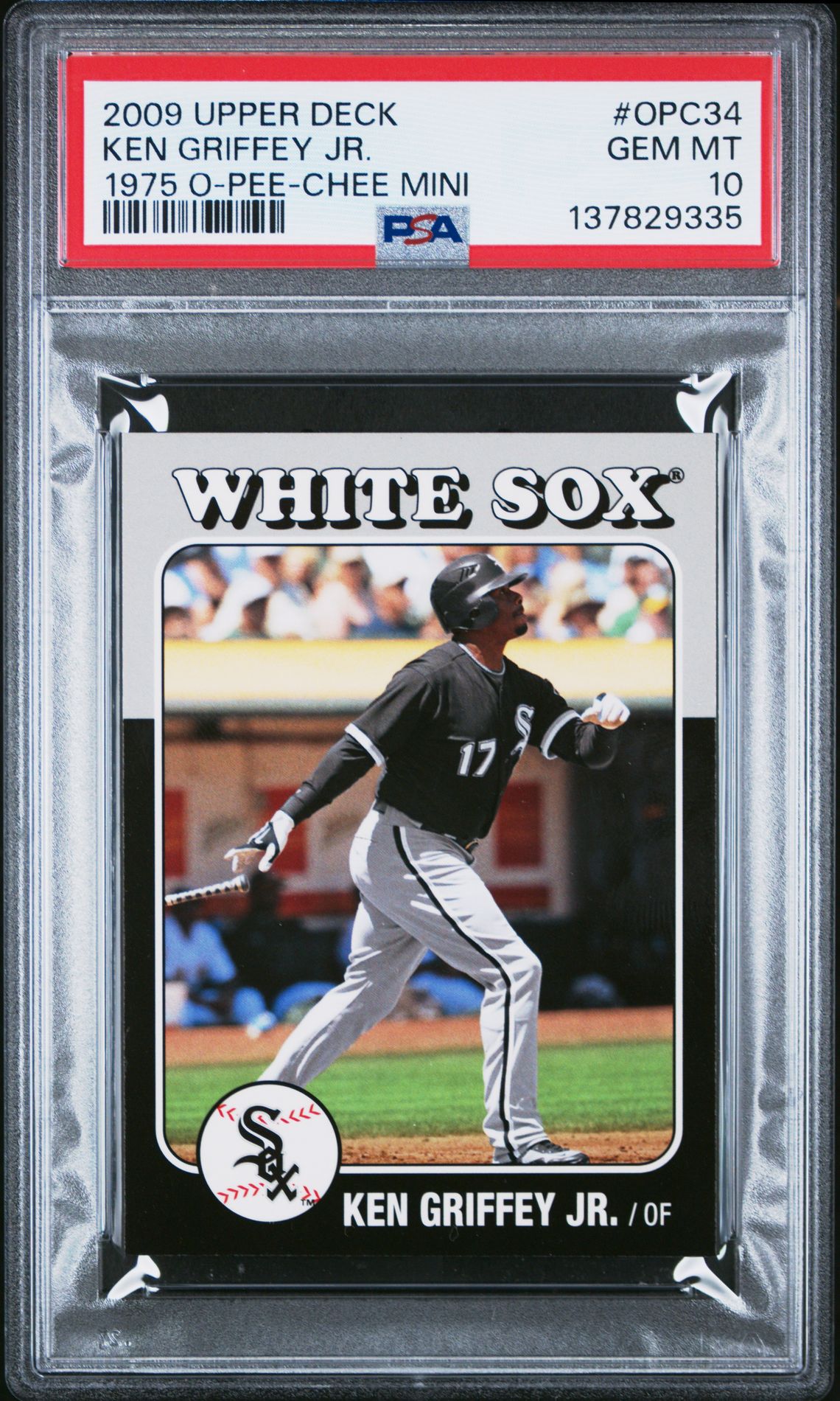 2009 Upper Deck 1975 O-Pee-Chee Mini Ken Griffey Jr. #Opc34 (1975 O-Pee-Chee Mini) Gem Mt 10 front