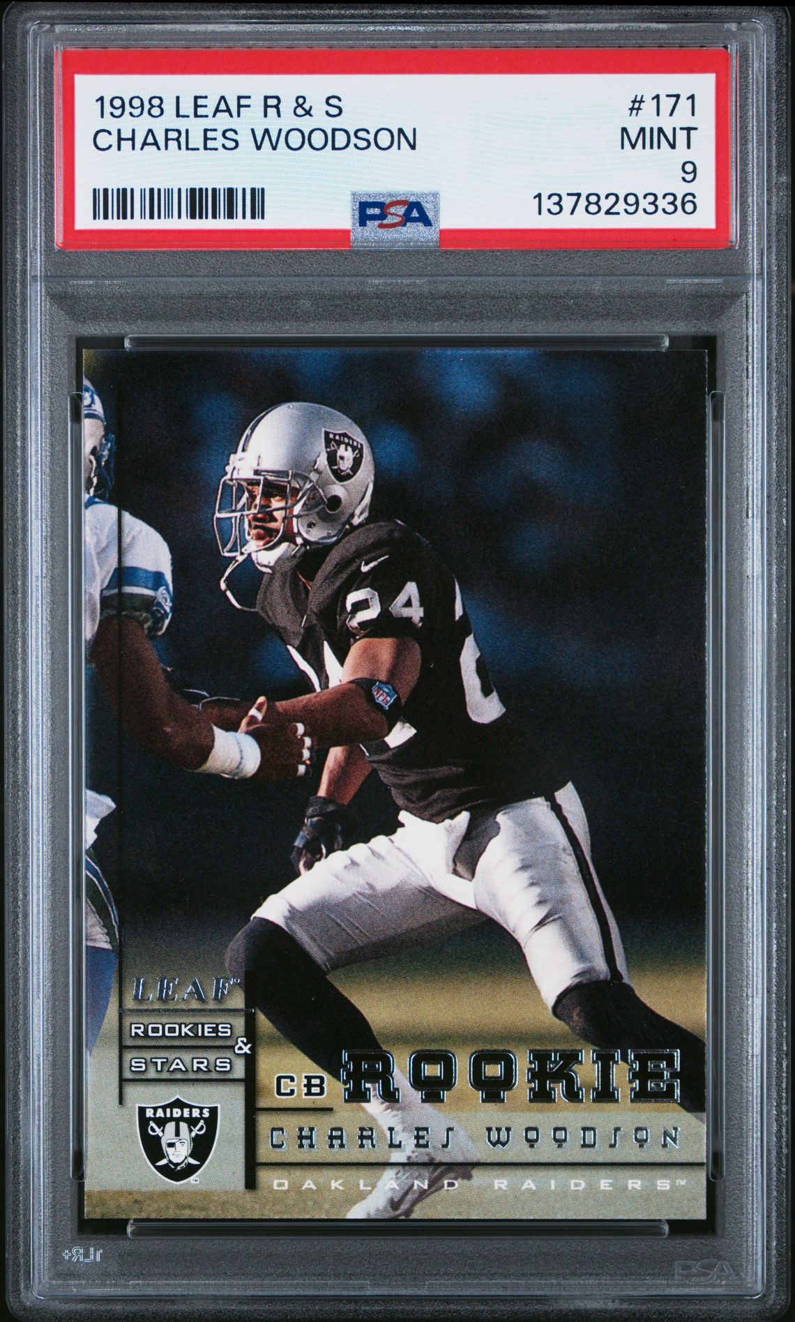 1998 Leaf R & S Charles Woodson #171 Mint 9 front
