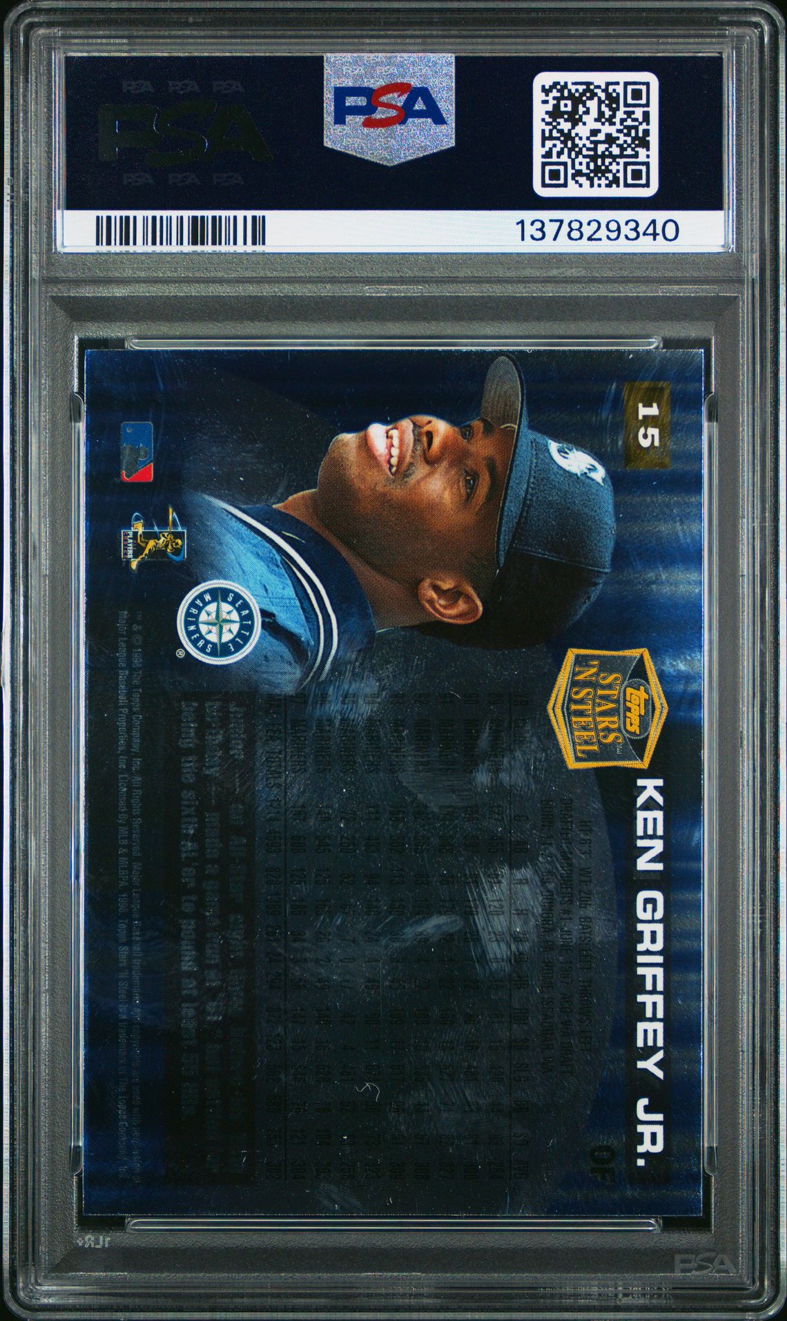 1998 Topps Stars 'N Steel Ken Griffey Jr. #15 (Stars 'N Steel) Mint 9 back