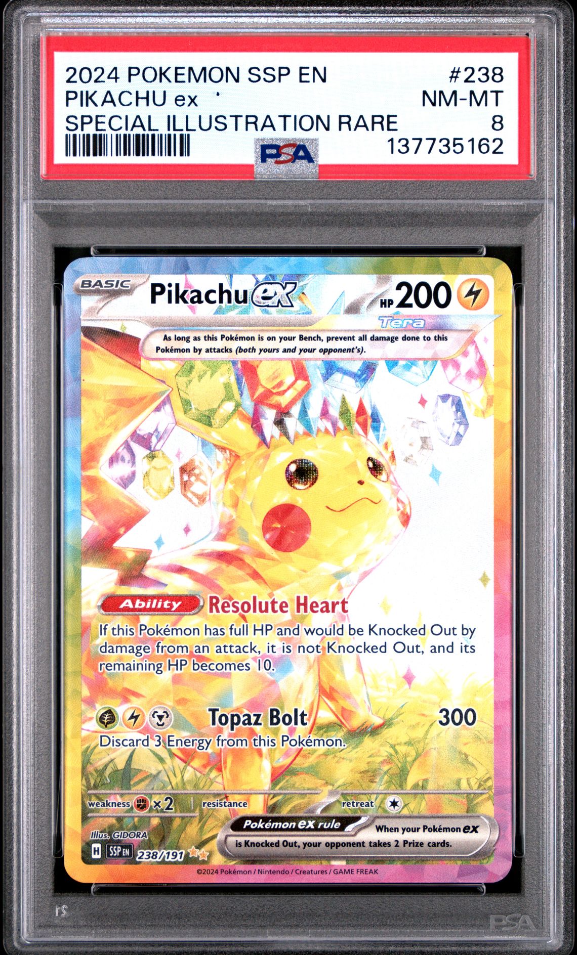 2024 Pokemon Ssp En-Surging Sparks Pikachu Ex #238 (Special Illustration Rare) Nm-Mt 8 front