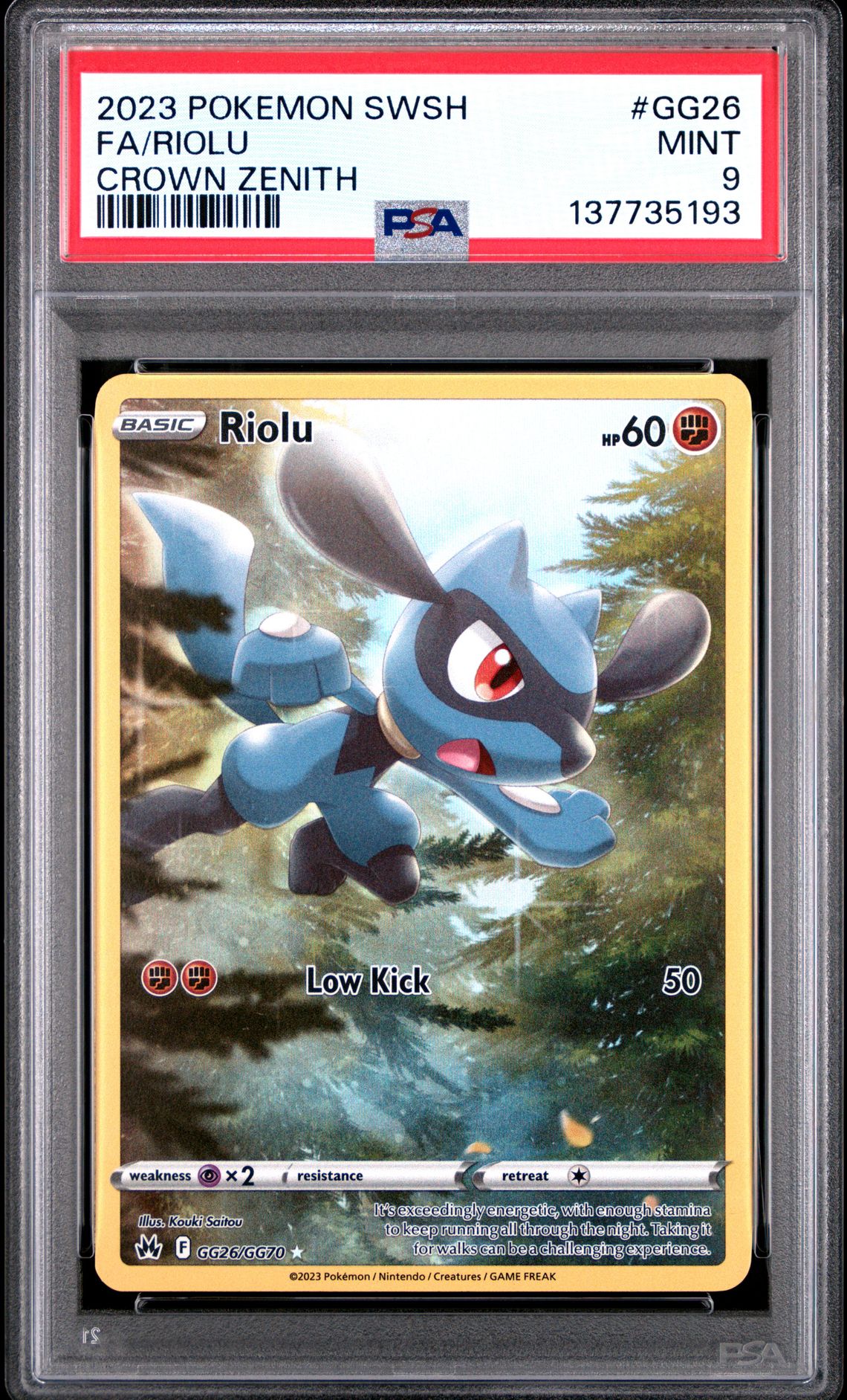 2023 Pokemon Sword And Shield Crown Zenith Fa/Riolu #Gg26 (Crown Zenith) Mint 9 front