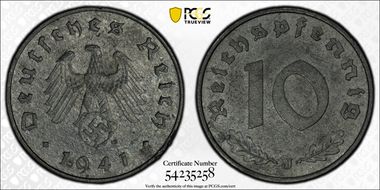 1941-J 10 Pfg J-371 MS62