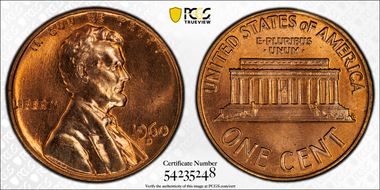1960-D 1C Large Date MS65RD