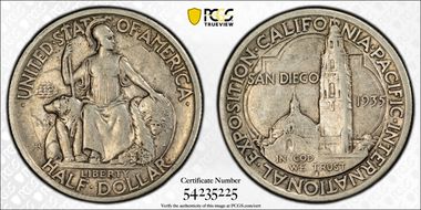 1935-S 50C San Diego XF40