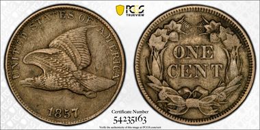 1857 1C Flying Eagle N1