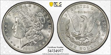 1886 $1 MS62