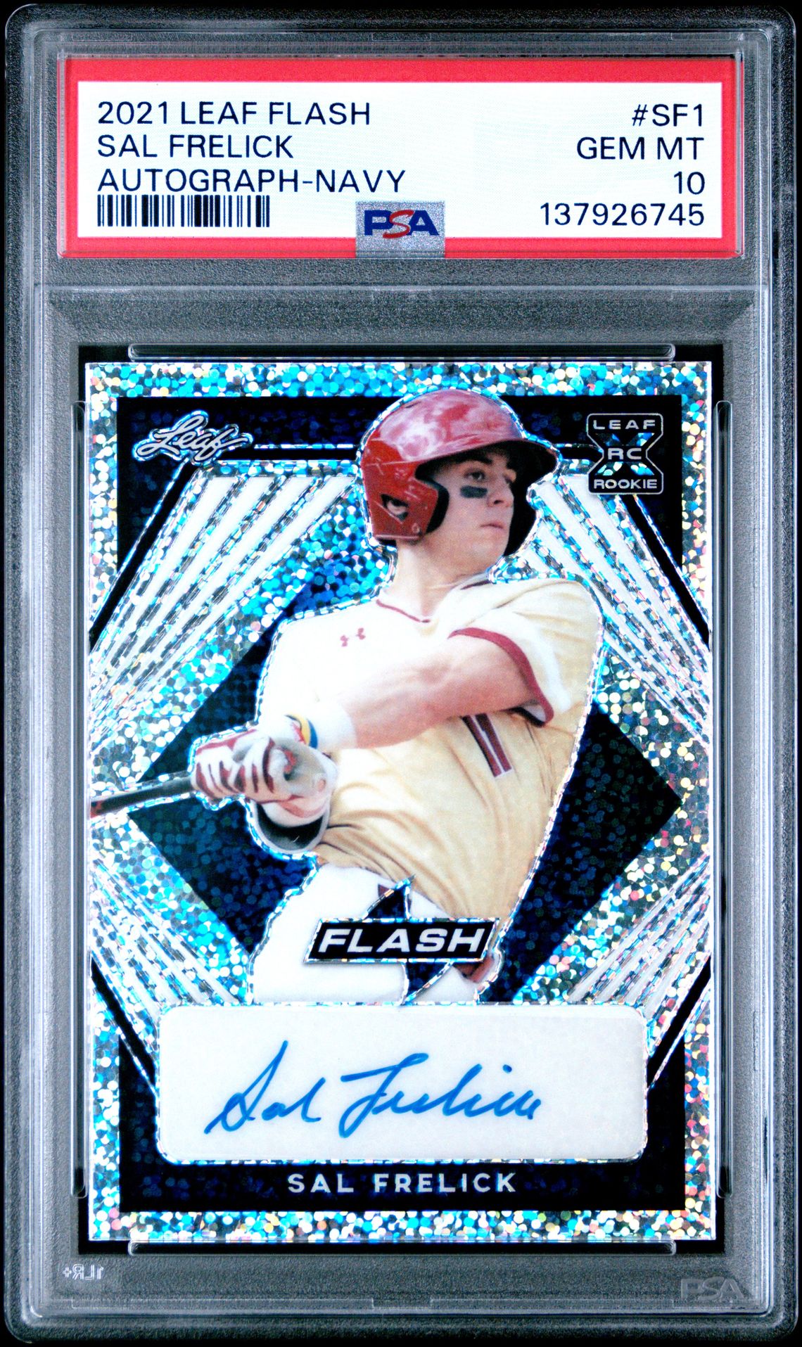 2021 Leaf LEAF FLASH AUTOGRAPHS NAVY #SF1 Sal Frelick front