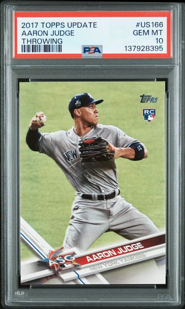2017 Topps TOPPS UPDATE THROWING #US166 Aaron Judge front